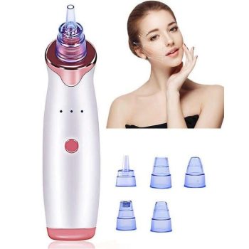 4 in 1 blackhead remover with 3 levels of strength to clean the skin of the face and nose rechargeable