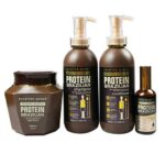 Ensemble de 4 protéines brésiliennes Keratin Queen pour un traitement capillaire en profondeur 800 ml