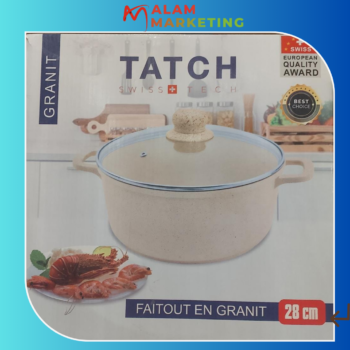 TATCH Faitout En Granit 28 Cm Fiche Technique et Prix au Maroc