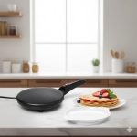 Crêpière Électrique Anti Adhesive Avec Plat Et Spatule.