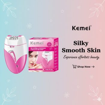 Kemei KM-189A Woman Hair Electric Epilator Hair Removal Machine Rechargeable USB Electric Shaver Epilator Depilador