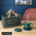 Lucky Ceramic Coffee Mug with Automatic Heating Pad