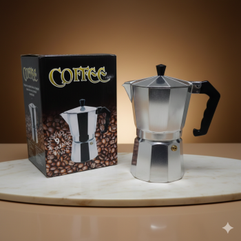 Cafetière à expresso 6 cop 9 cop italienne classique en aluminium , accessoires Moka