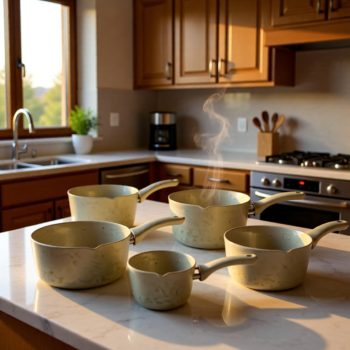 SERVICE 5 CASSEROLES EN GRANITE BLACK