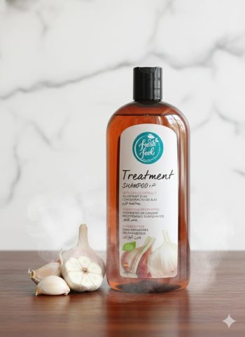 Nourishing and hydrating hair shampoo containing garlic extract, Elephant Carpet Fresh Feel, volume 400 ml