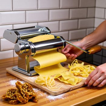 Machine à pâtes Fraîches Manuelle en Acier Inoxydable pour Tagliolini