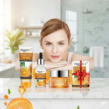 Disaar 4 Pack Anti-Aging Face Care Pack with High Concentration of Hyaluronic Acid and Vitamin C