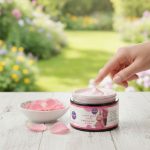 Cream with roses
