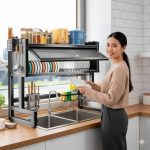 Egouttoir vaisselle en acier inoxydable Lave vaisselle Etagere vaisselle Organisateur.