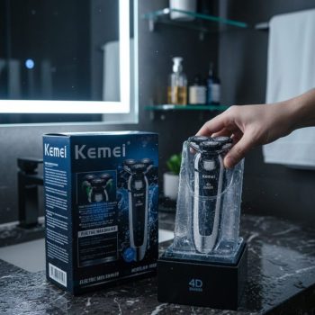 Kemei  5D êtes étanche rechargeable électrique hommes rasoir 3 en 1 silencieux son en gros